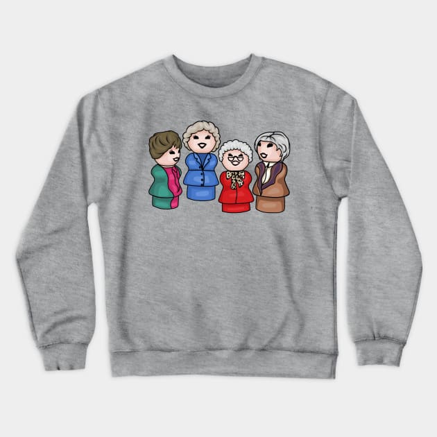 The Little Golden Girls Crewneck Sweatshirt by Slightly Unhinged